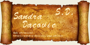 Sandra Dacović vizit kartica